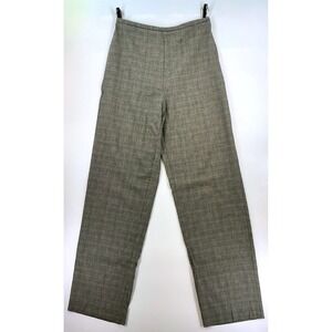 The Limited Brown Plaid Straight Leg Trousers Sz 6 Academia Office Corpcore